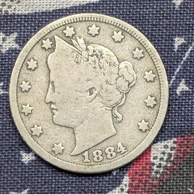 Sale Photo Thumbnail #350: 1884 Liberty Head "V" Nickel - Semi-Key Date