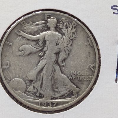 Sale Photo Thumbnail #346: 1937-S Walking Liberty Half Dollar, 90% Silver