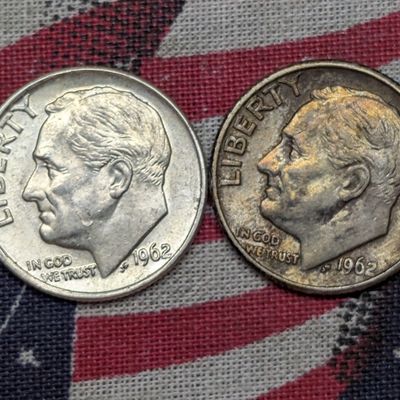 Sale Photo Thumbnail #223: 1962 P & D US Roosevelt Dimes, 90% Silver