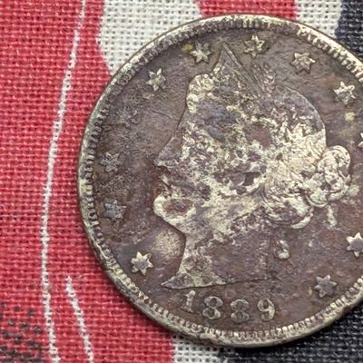 Sale Photo Thumbnail #422: 1889 Liberty Head "V" Nickel - Environmental Damage