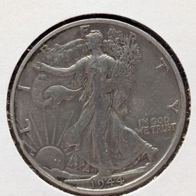 Sale Photo Thumbnail #409: 1944-S US Wartime Walking Liberty Half Dollar, 90% Silver