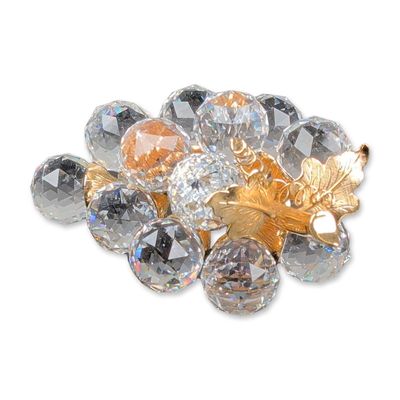 Swarovski Crystal and Gold Finish Figurine, Grapes