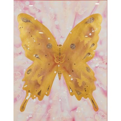 Sebastian Bispo Multimedia on Paper Painting of Butterflies