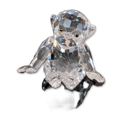 Swarovski Silver Crystal Figurine, Chimpanzee