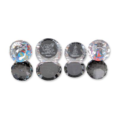 4pc D. Swarovski & Co. Disney Crystal Paperweights