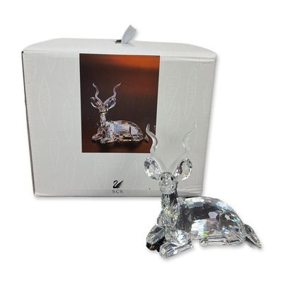 Swarovski Inspiration Africa Signed Crystal Kudu Figurine