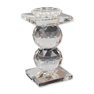 Swarovski Silver Crystal Faceted Candlestick Holder