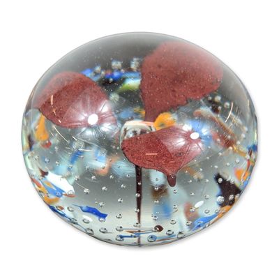 Art Glass Paperweight, Signed