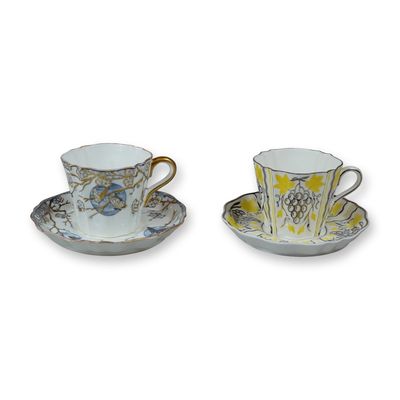 4pc Wedgwood Porcelain Cup and Saucer Sets