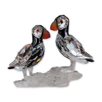 Swarovski Silver Crystal Puffins Figurine