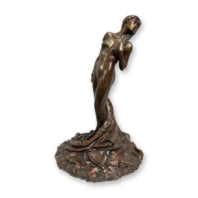 Harry McCormick Bronze Sculpture of a Draped Female Figure, 1983