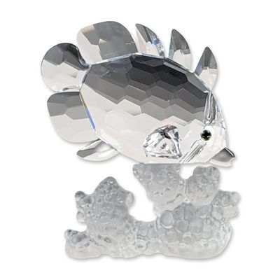 Swarovski Crystal Butterfly Fish on Coral Figurine