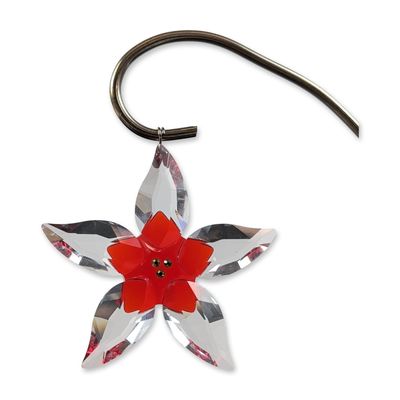 Swarovski Crystal Poinsettia Flower Ornament