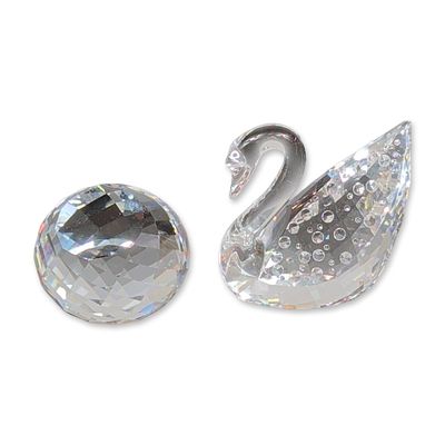 2pc Swarovski Centenary Swan Crystal Figurine Set