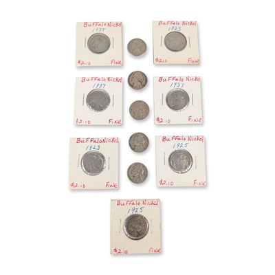 12pc Collection of US Buffalo and Jefferson Nickel Coins