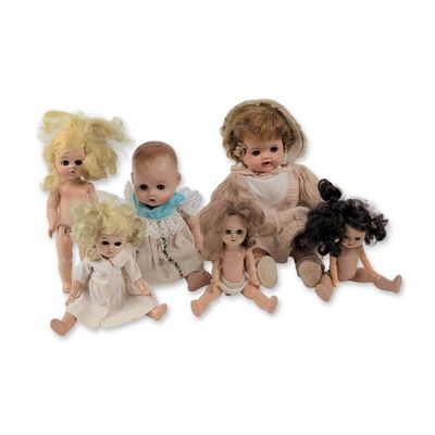 Collection of Six Vintage Dolls including Nancy Ann Muffie