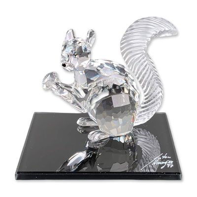 Swarovski SCS 10th Anniversary Crystal Squirrel Figurine Signed