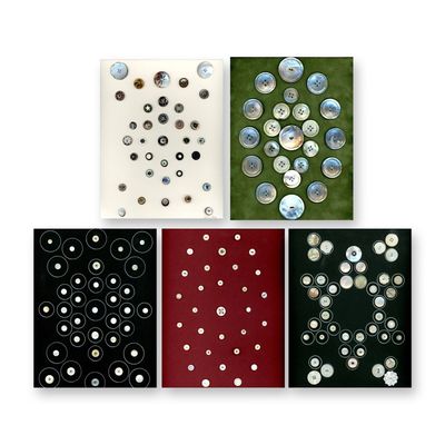 5 CARDS ASSORTED ANTIQUE PEARL BUTTONS