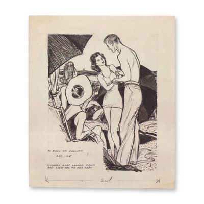 Wayne Hall Pen & Ink Drawing Illustration To Each His Calling