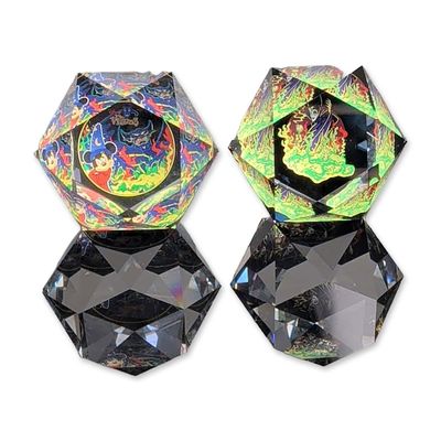 2pc D. Swarovski Arribas Brothers LE Disney Crystal Paperweights