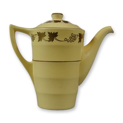 Wedgwood Matt Straw Glaze Annular Shape Coffeepot with Lid