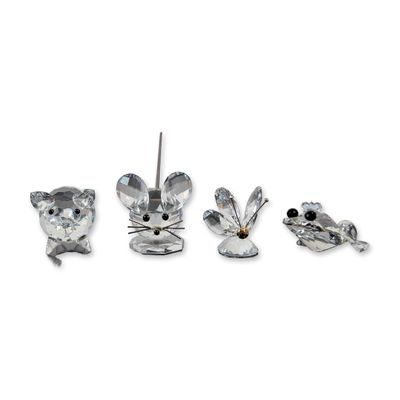 4pc Swarovski Crystal Miniature Animal Collection