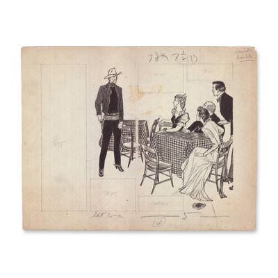 Wayne Hall American 1905-1969 Original Romantic Range Magazine Illustration