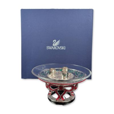 Swarovski Holiday Crystal and Metal Candleholder
