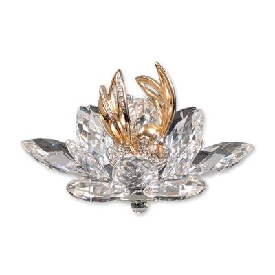Swarovski Crystal Figurine, In Flight Bee - Gold