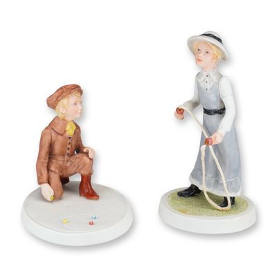 2pc Wedgwood Porcelain Figurines, Victorian Series