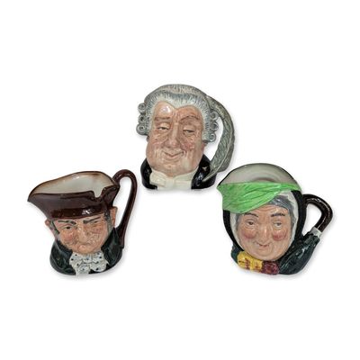 3pc Royal Doulton Ceramic Character Jugs