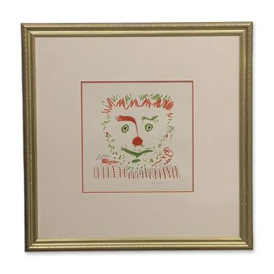 After Pablo Picasso (Spanish, 1881-1973) Color Lithograph, Le Clown