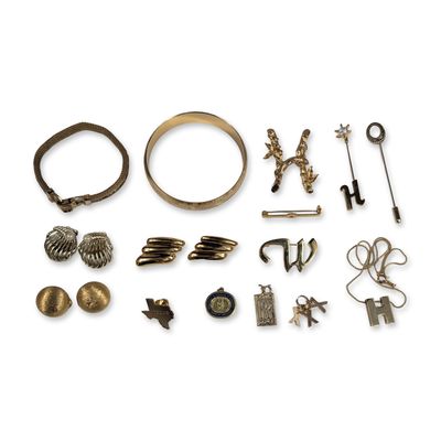 18pc Collection of Gold-Tone Costume Jewelry