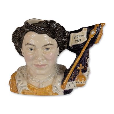 Royal Doulton Queen Elizabeth II Coronation Small Character Jug D7168