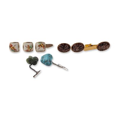8pc Collection of Vintage Men's Accessories - Cufflinks, Tie Pins and Tie Clips