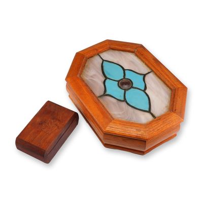Two Wooden Lidded Boxes