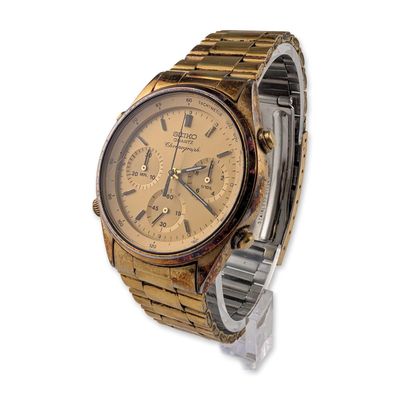 Seiko 7A28-7029 Gold-Toned Chronograph Watch