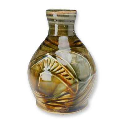 Laurey Faye Long Balsam North Carolina Studio Pottery Stoneware Bud Vase