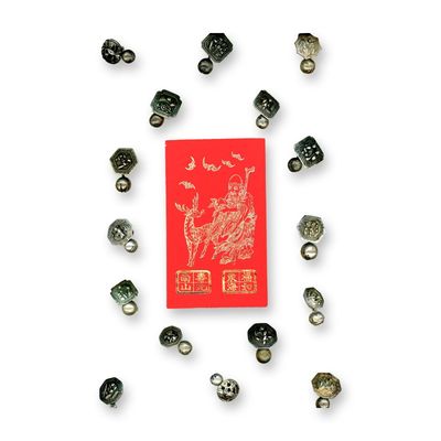 A CARD OF DIVISION ONE CHINESE METAL BUTTONS