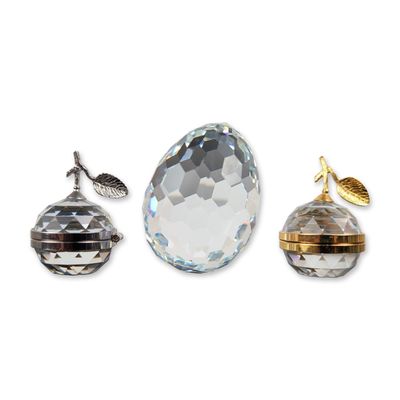 3pc Swarovski Silver Crystal Decorative Items