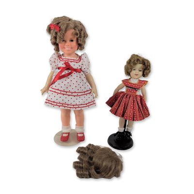 Two Shirley Temple Dolls and Additional Wig
