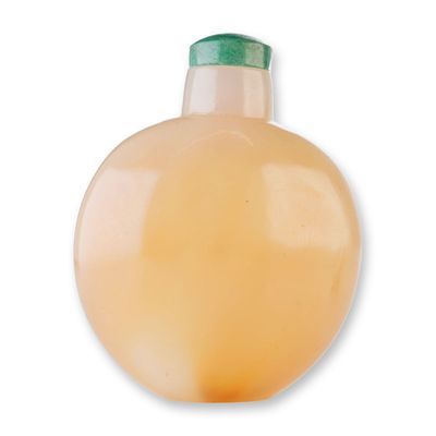 Peking Glass Snuff Bottle, Imitating Tan Agate