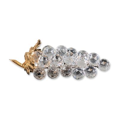 Swarovski Crystal and Gold Finish Figurine, Grapes