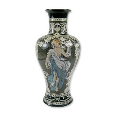 Sale Photo Thumbnail #325: Doulton Lambeth Pate-sur-Pate Stoneware Vase