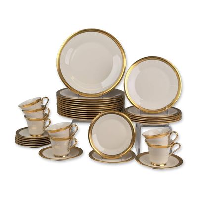 Sale Photo Thumbnail #471: 35pc Lenox Gilt Porcelain Dinner Service