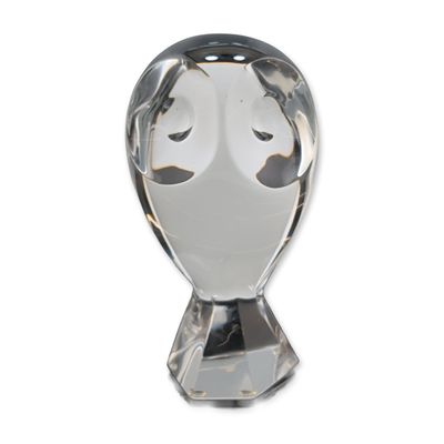 Sale Photo Thumbnail #405: Baccarat Robert Rigot Modernist Crystal Owl Sculpture