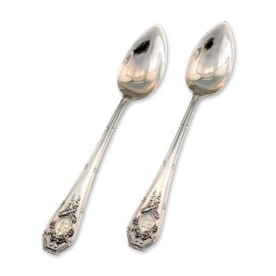 Sale Photo Thumbnail #150: 2pc Wallace Sterling Silver Grapefruit Spoons
