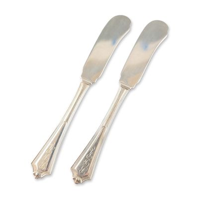 Sale Photo Thumbnail #131: Pair of Gorham Plymouth Sterling Silver Butter Spreaders