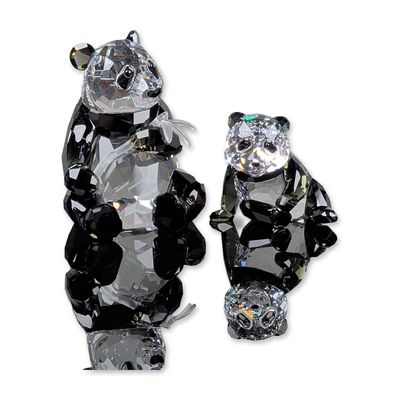 Sale Photo Thumbnail #256: 2pc Swarovski 2008 SCS Pandas Crystal Figurines