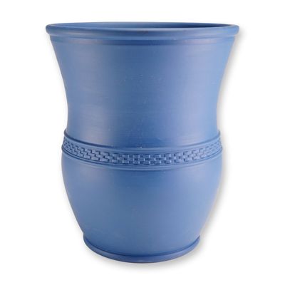 Sale Photo Thumbnail #113: Wedgwood by Paul Finney Jasperware Royal Blue Vase, Signed